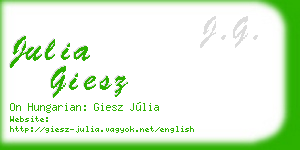 julia giesz business card
